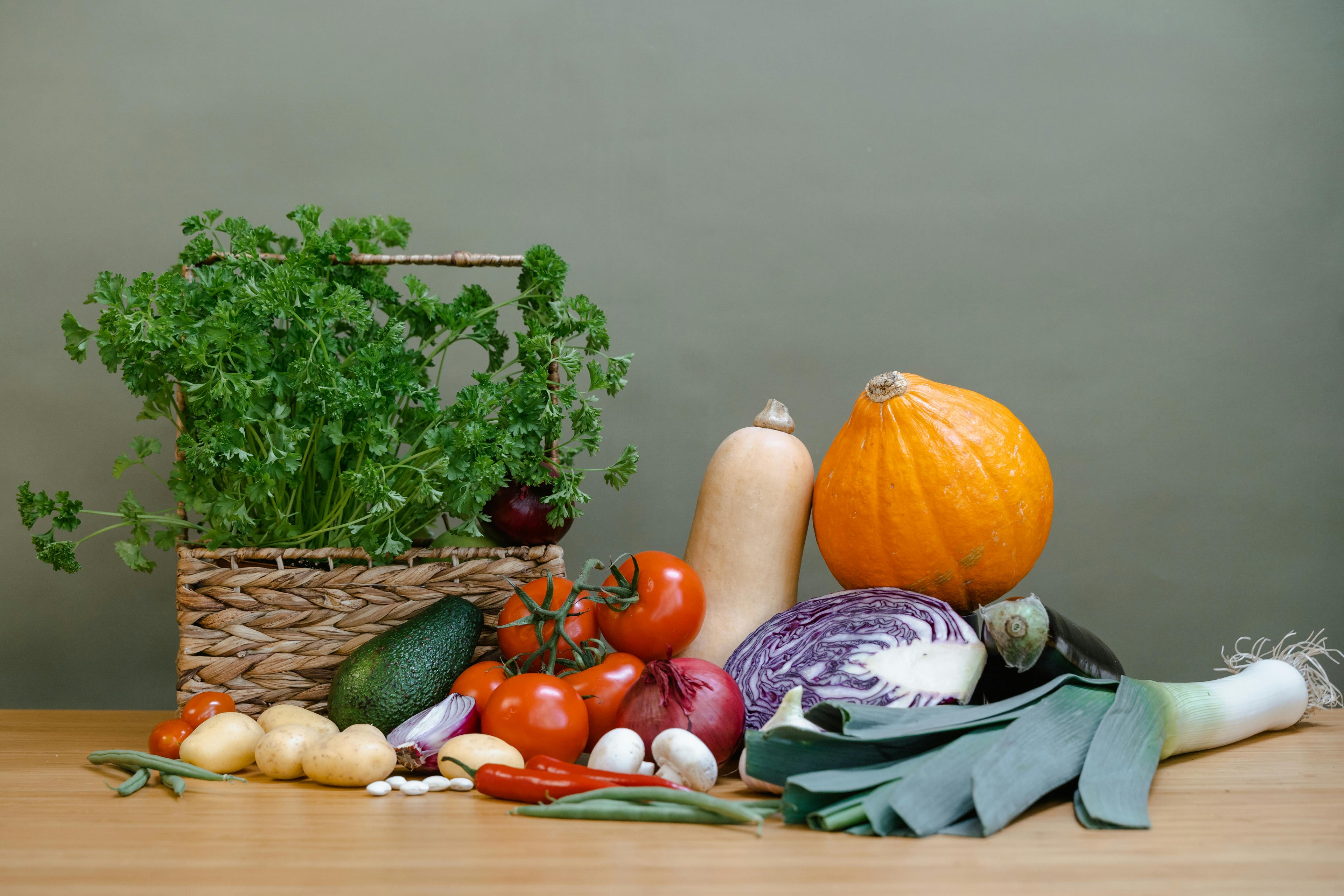 Fresh and Healthy Vegetable Basket